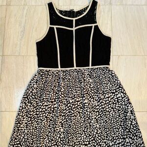 Kenzie dress black & white design with lace top